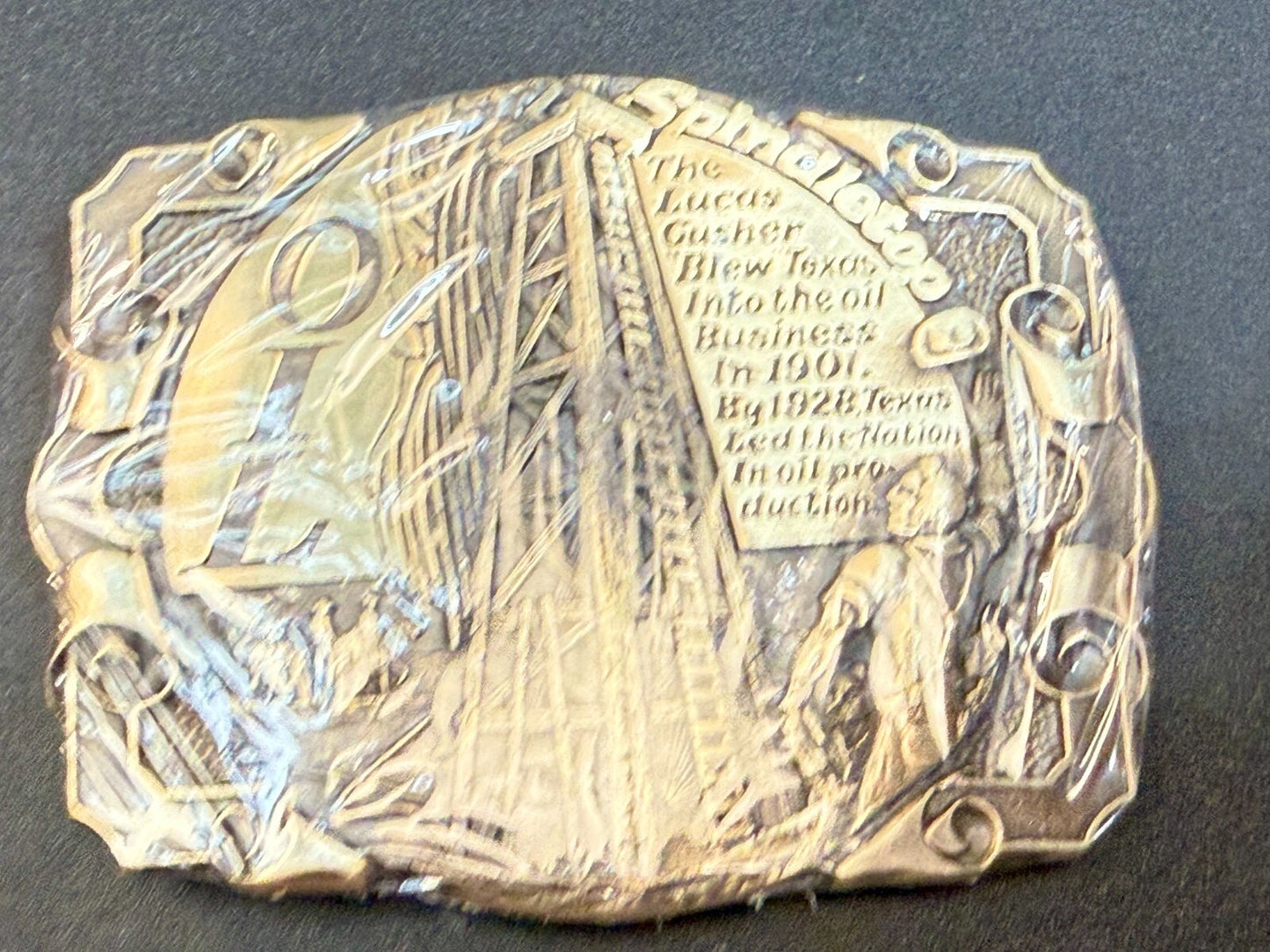 The Lucas Gusher Blew Texas Into the Oil Business 1901 -1928 Texas Belt Buckle