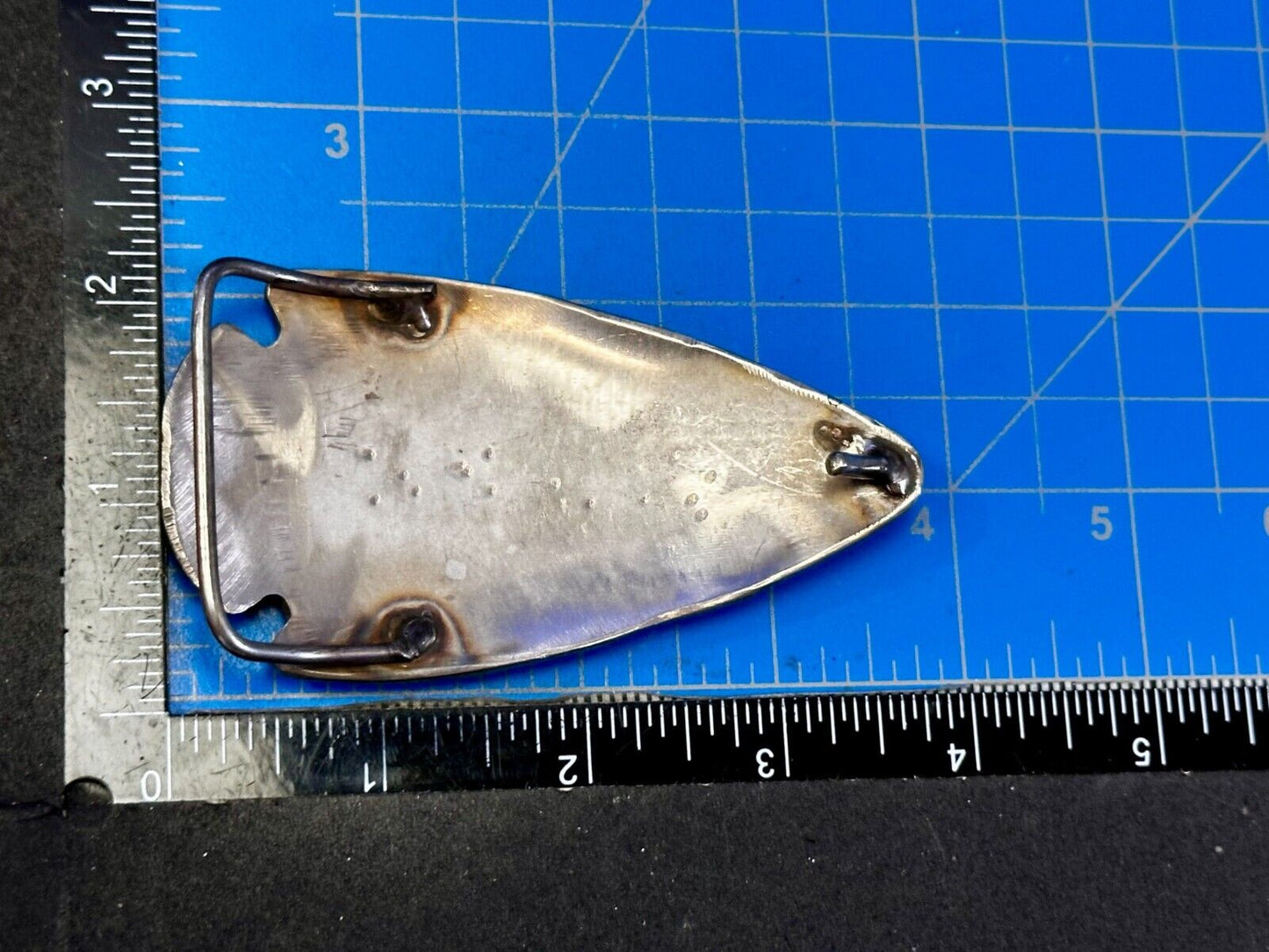 Arrow Head Artisan Cast Made Native Indian Art Figural Silver? Belt Buckle