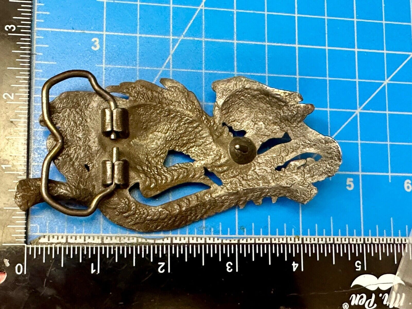 Vintage Chinese Dragon Vintage artisan? Large Oversized Belt Buckle