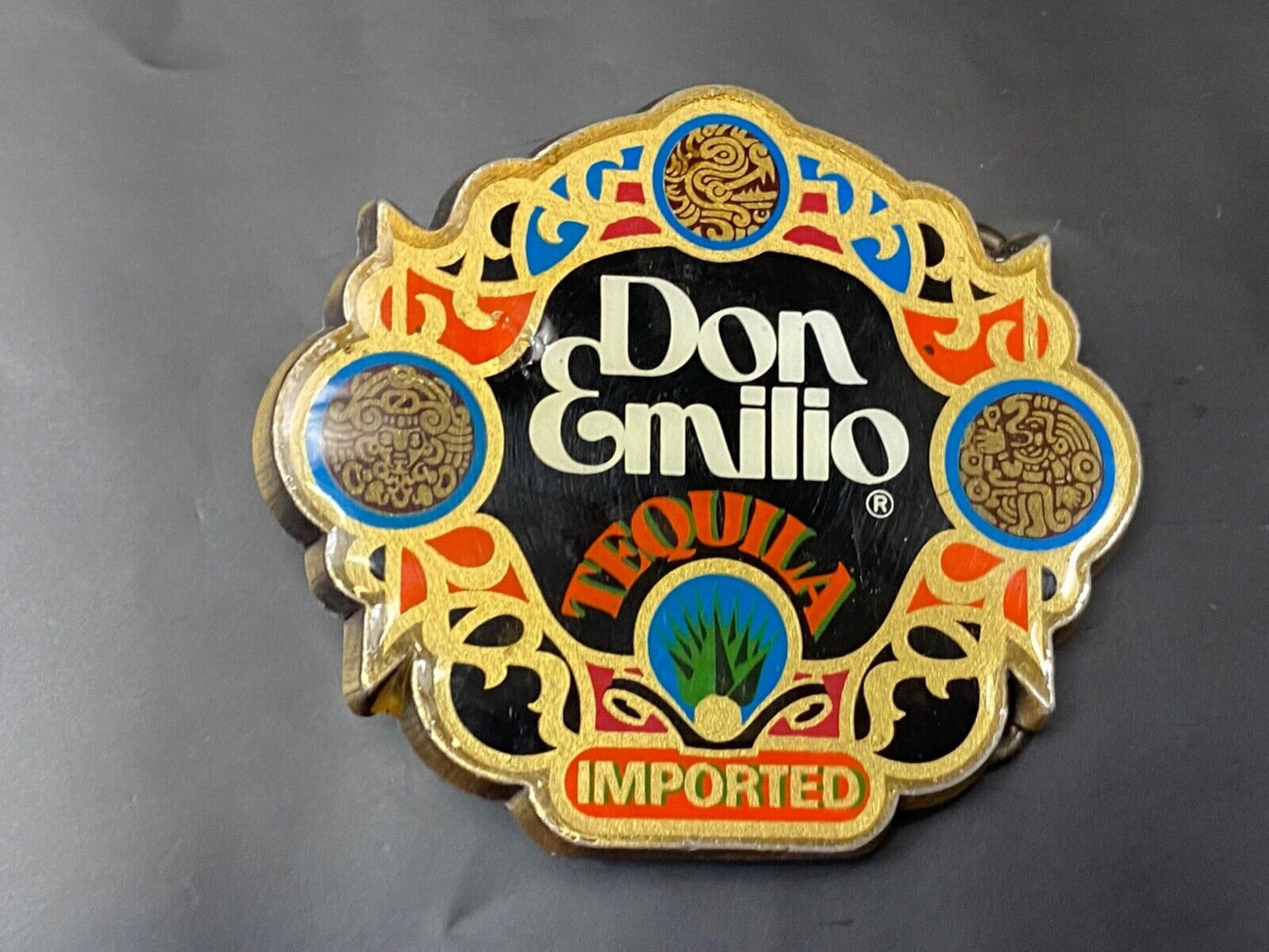Vintage Don Emilio Belt Buckle Collectors Imported Tequila Advertising