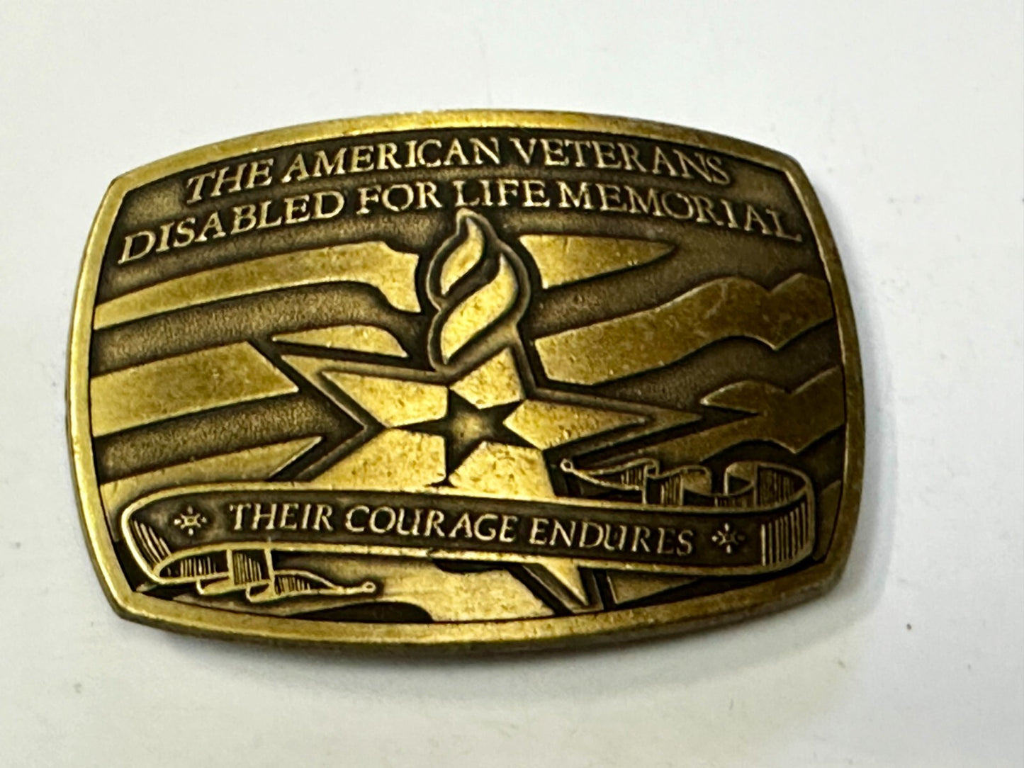 The American Veterans Disabled For Life Memorial Commemorative 2006 Belt Buckle