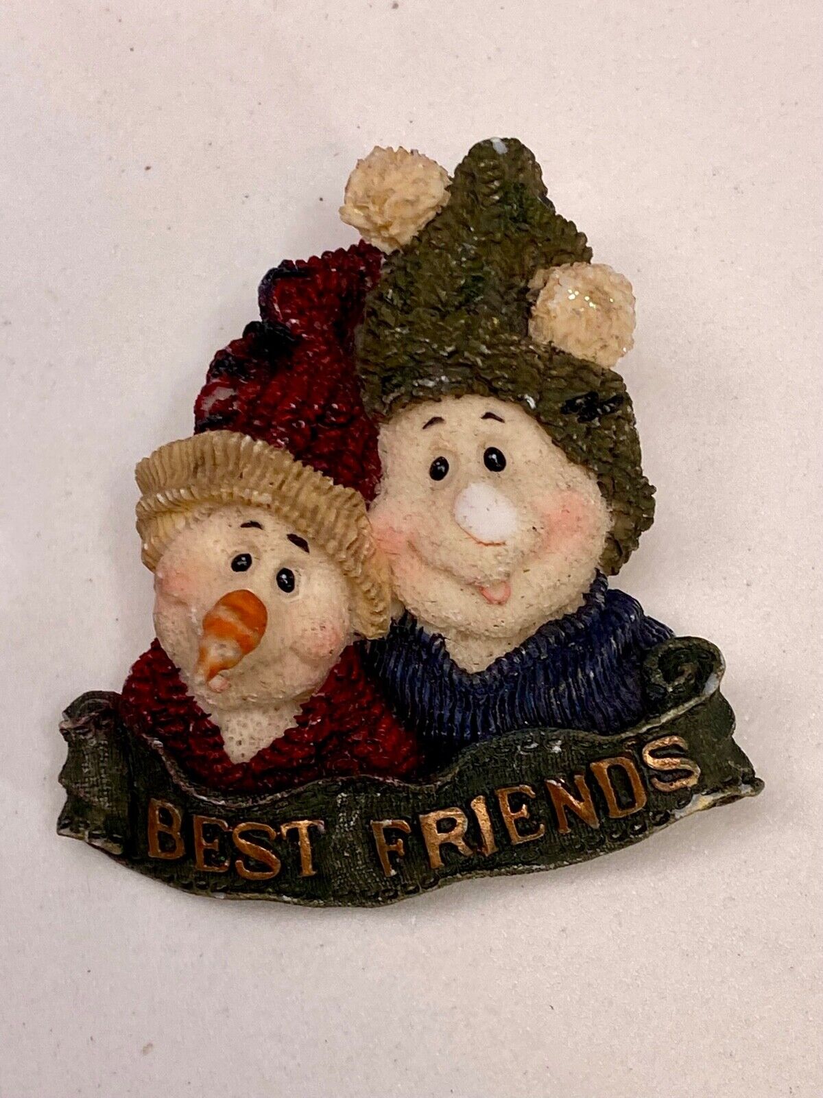 Best Friends Winter Snowman Adorable Boyds Bears & Friends Brooch Pin