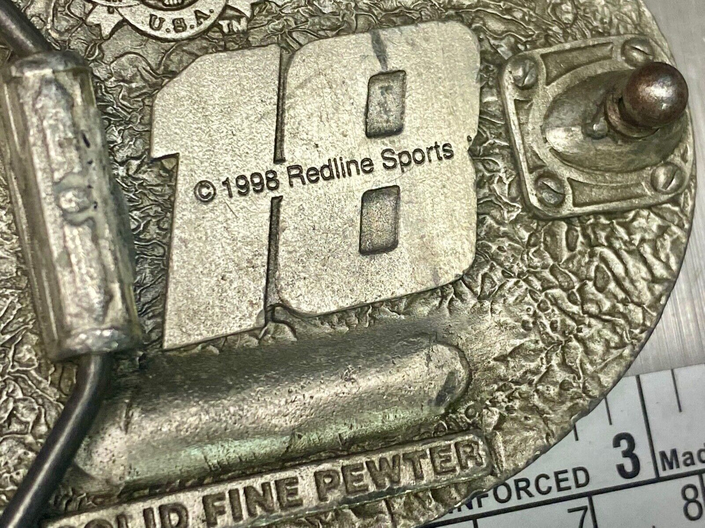 1990'S Bobby Labonte Nascar # 18 Pre Loved Belt Buckle By Redline Sports