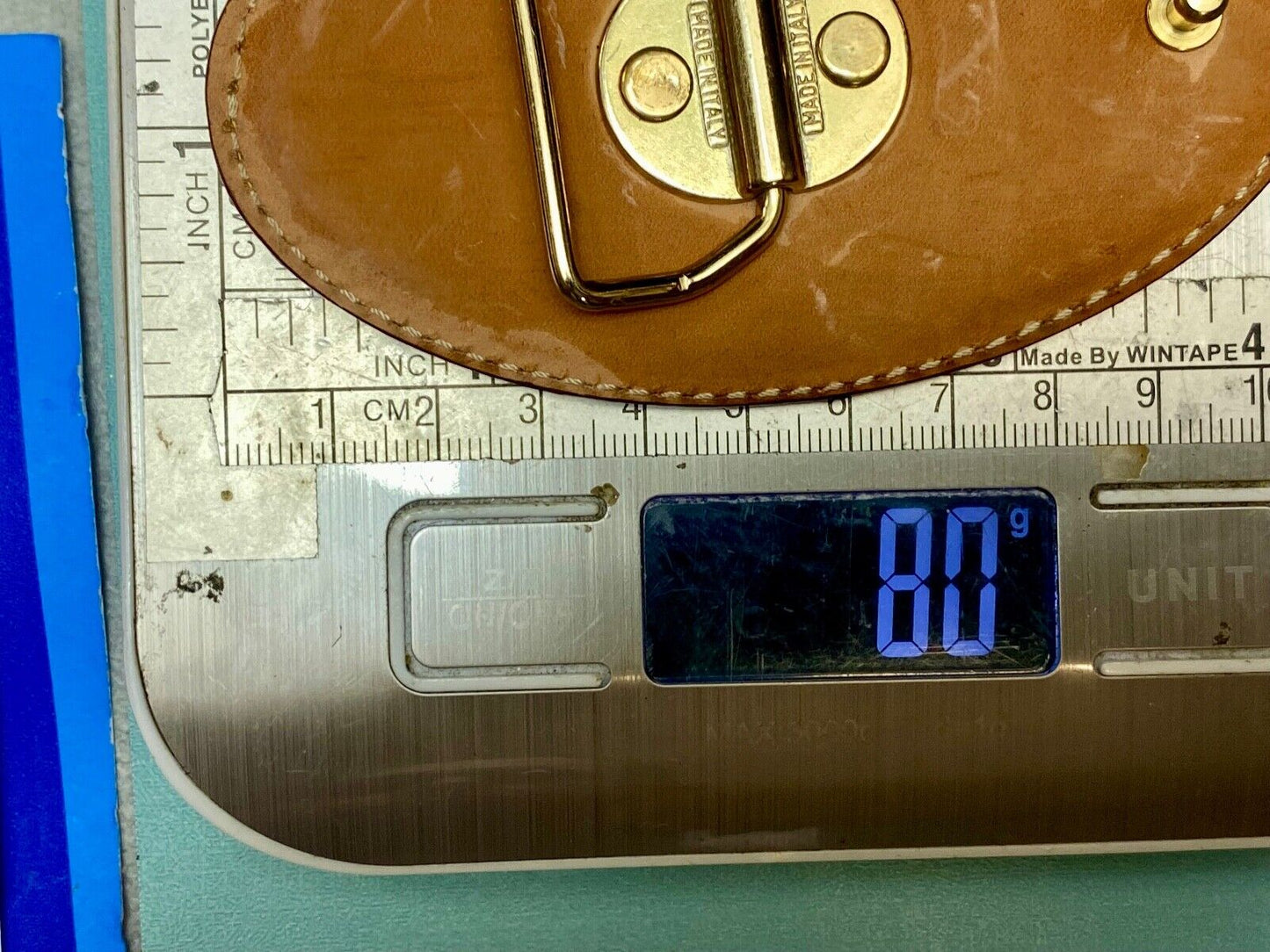 TILASSE Alviero Martini Leather Oval Snake Skin inlaid Belt Buckle made in Italy