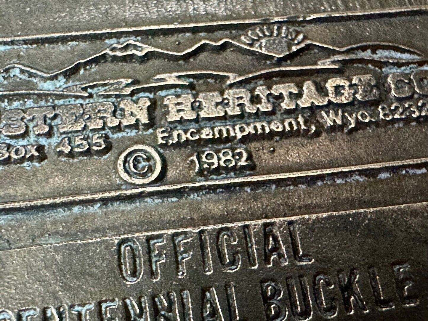 1982 Pocatello Idaho Train Centennial Solid Bronze Western Heritage Belt Buckle