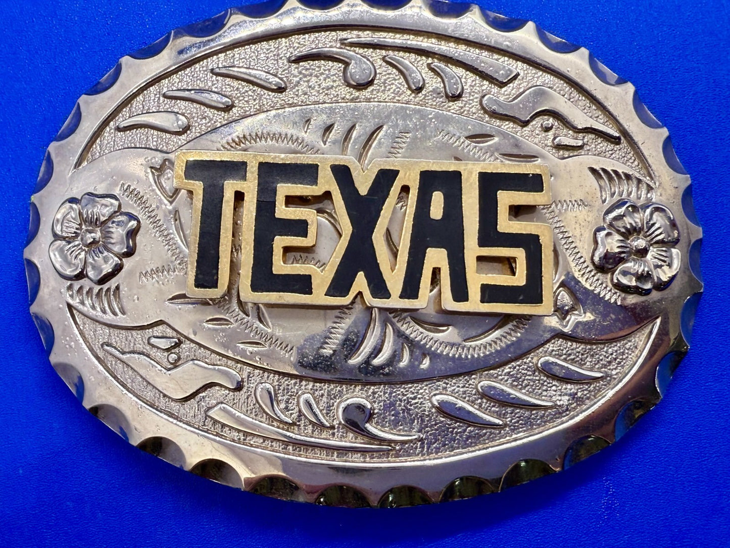 Texas - The name say it all. Big Southwestern Black Block letters Belt Buckle