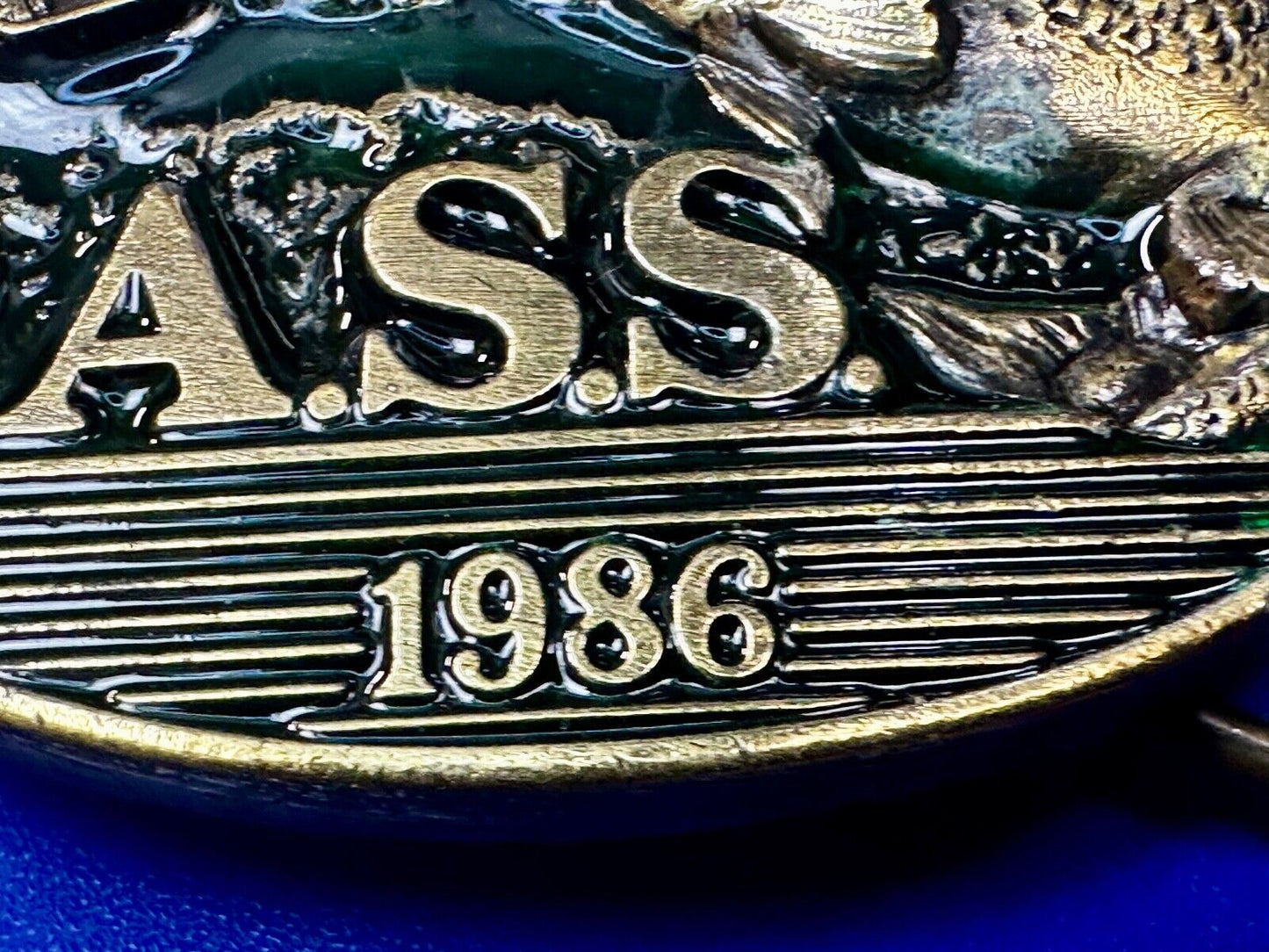 1996 BASS Anglers Sportsman Society Sport Fishing Fishermans Belt Buckle