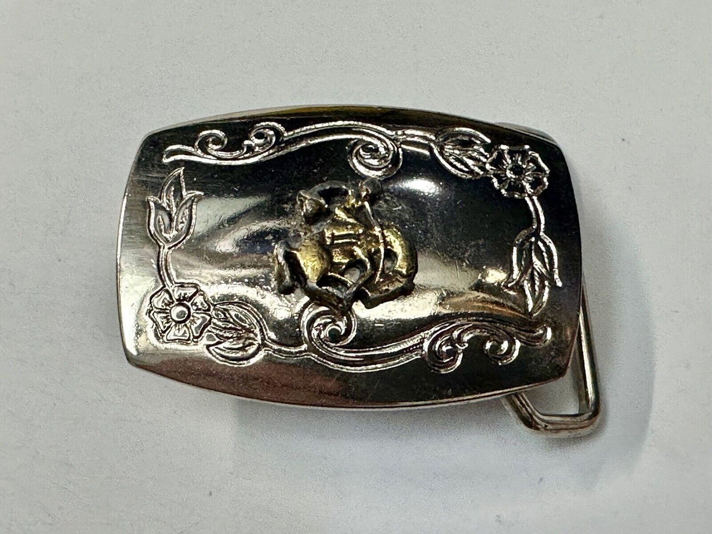 Vintage Cowboy Saddle Bronc western USA made belt buckle