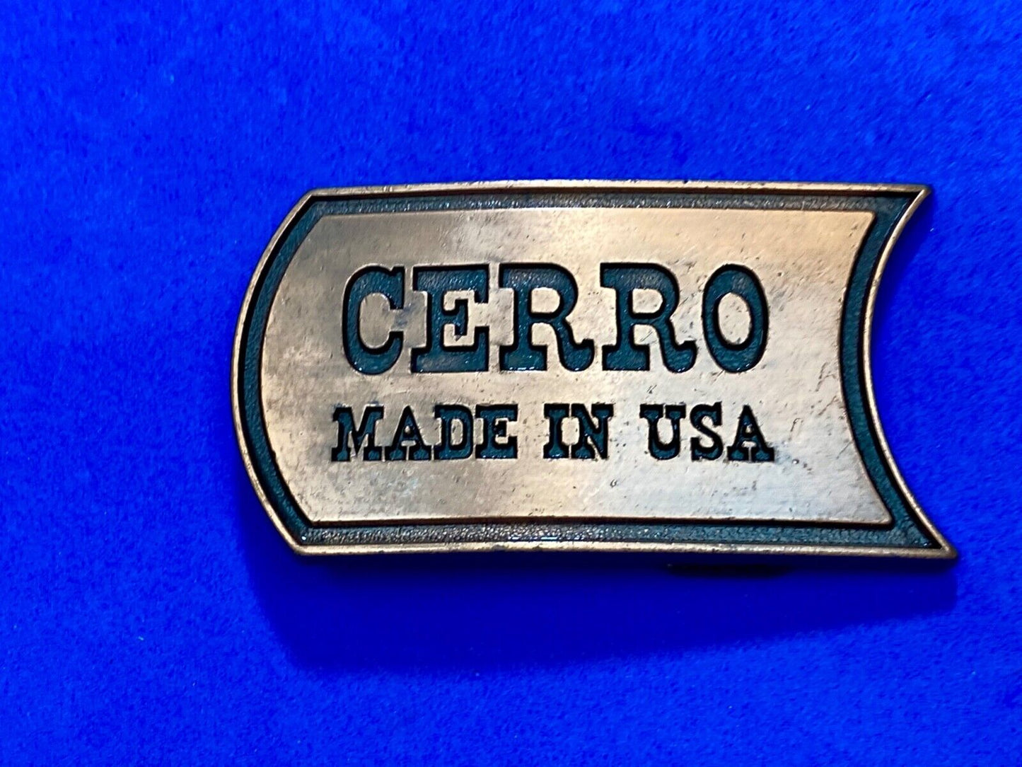 Vintage advertisement promo - Cerro, Made in USA company belt buckle