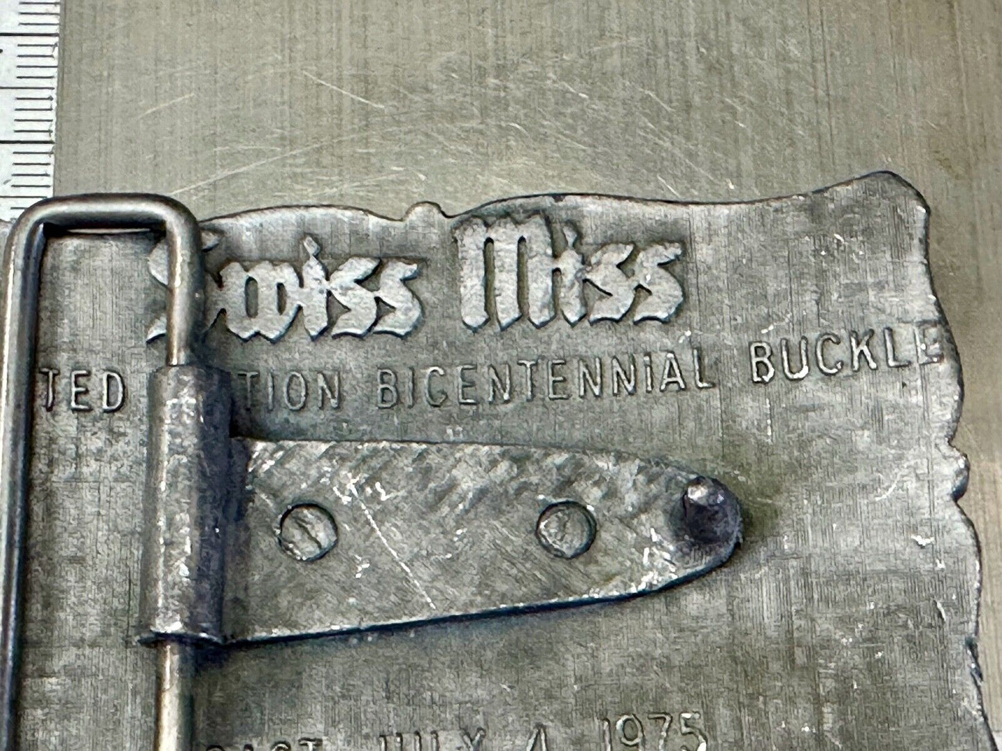 Swiss Miss Patriotic American Eagle 200 year Bicentennial Pride belt buckle
