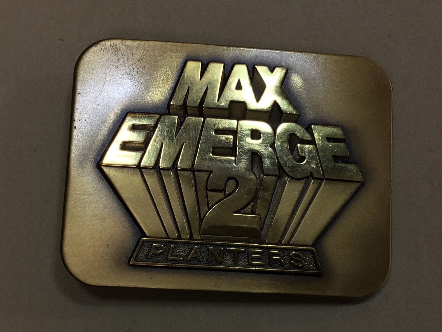Vintage 1987 John Deere & co MAX EMERGE 2 Planters belt buckle