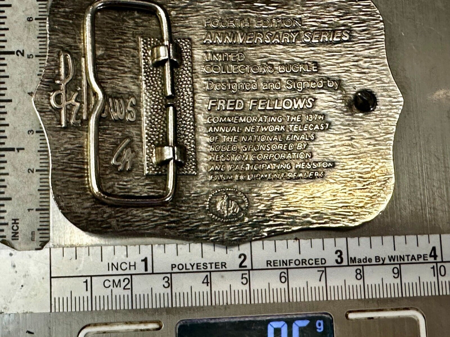 1986 Hesston National Finals Rodeo NFR Rodeo Cowboys NOS Western Belt Buckle