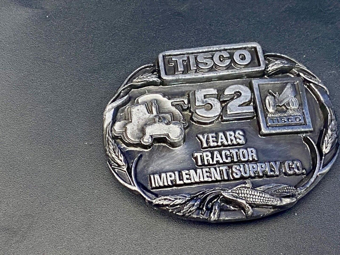 1987 Tisco Tractor Implement Supply Agriculture Farm Farming 52 Year Belt Buckle