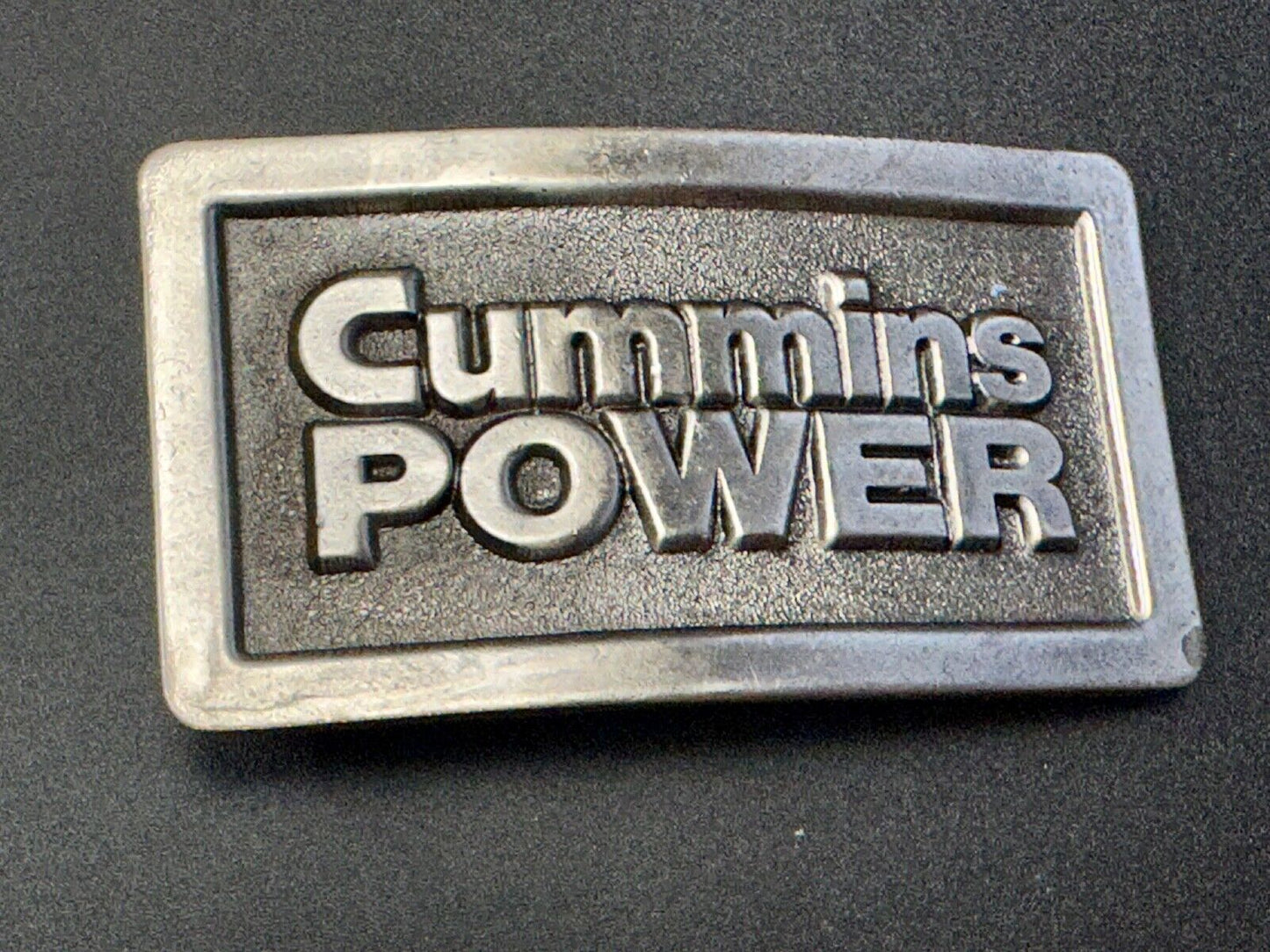 Vintage Cummins Power Promo Belt Buckle Diesel Truck Torque Vintage 1970s Lewis
