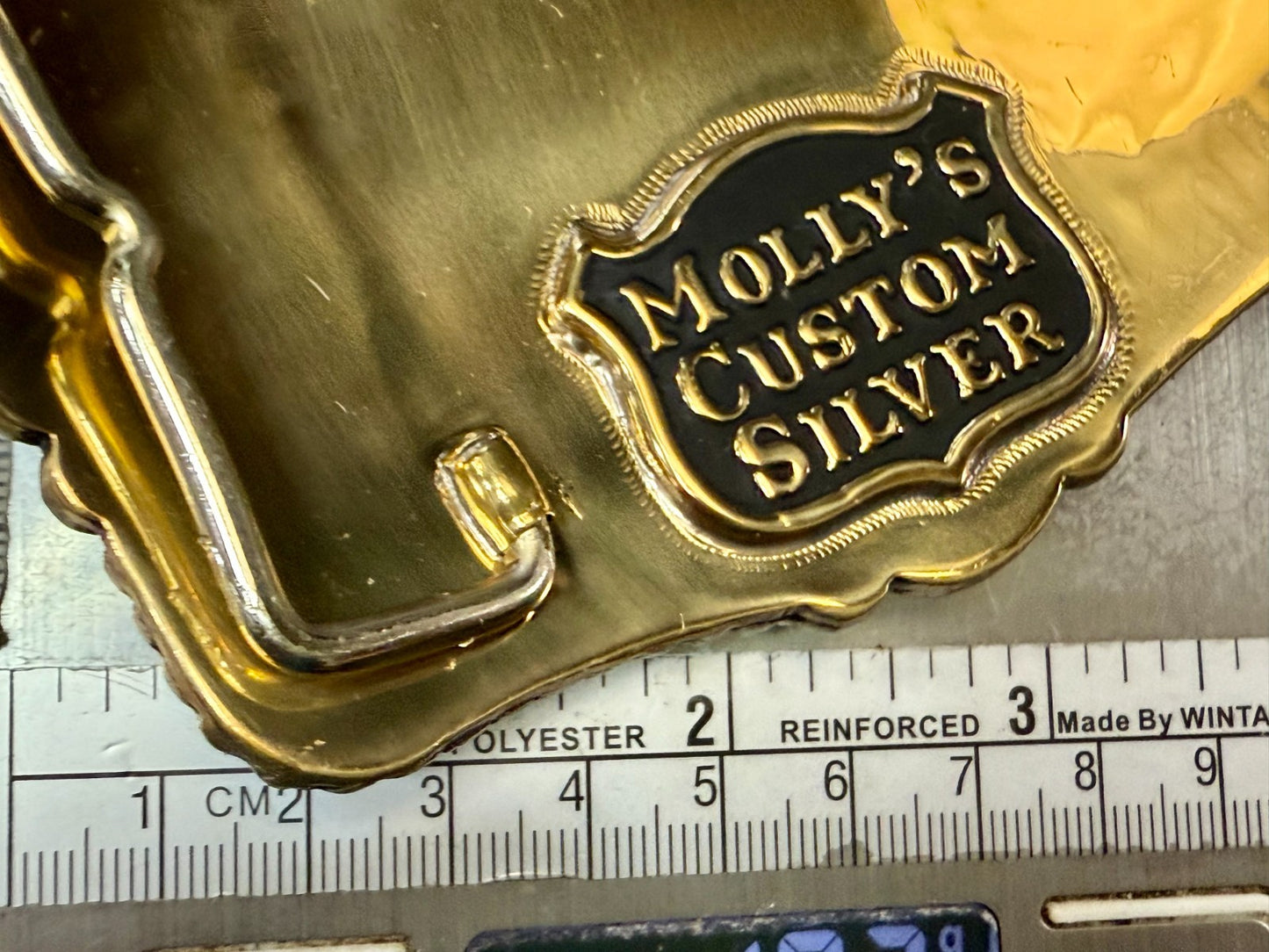 2016 WTX JDRF Budweiser Shootout NASCAR Trophy Molly's Custom Silver Belt Buckle