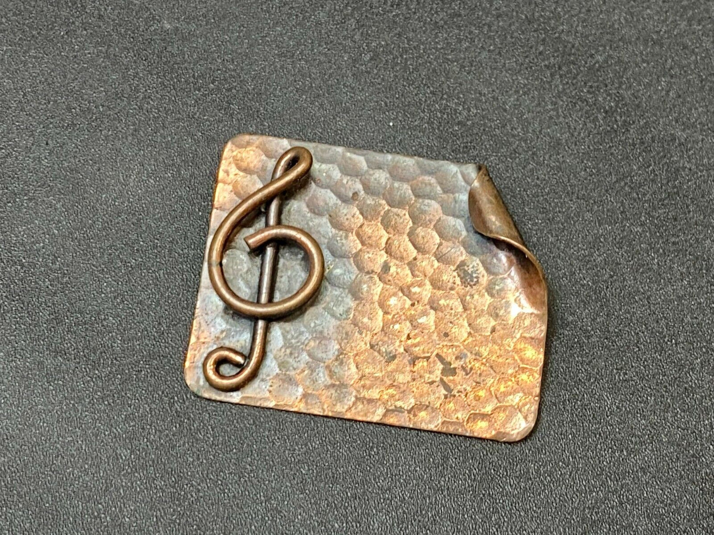 Vintage Brooch Marshall Treble Clef Music Sign Symbol Sheet music pin