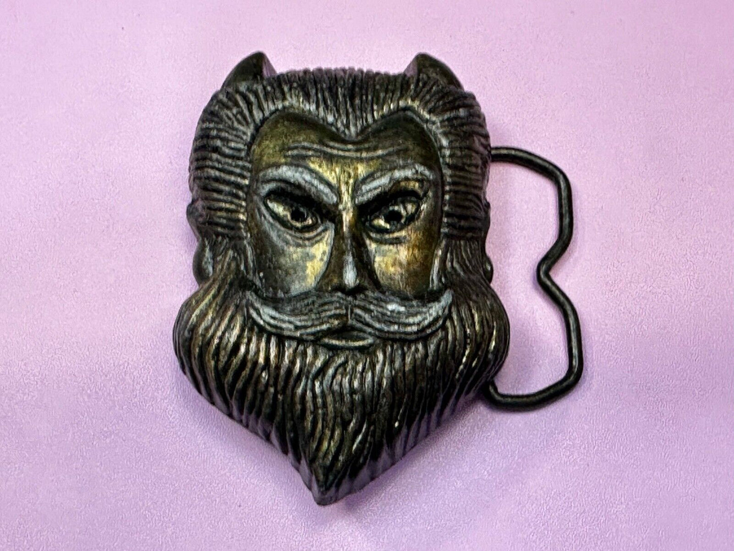 Bearded Devil Vintage MBCI Fantasy Man Head Vintage 70s Belt Buckle