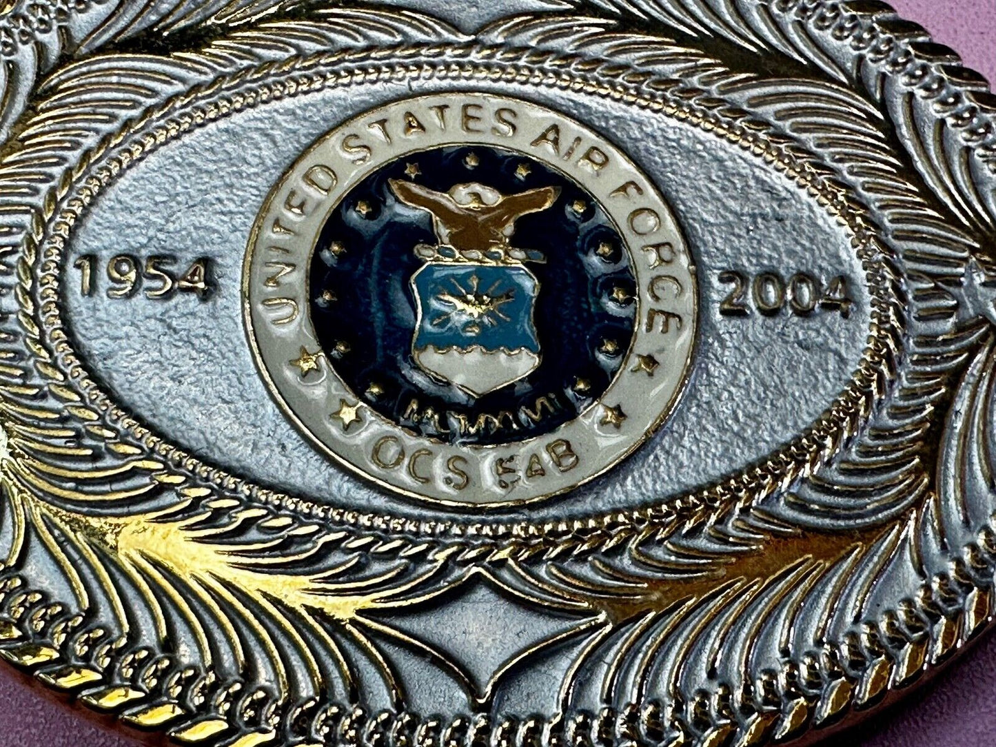 United States Air Force OCS 548 1954 - 2004 Anniversary patriotic Belt Buckle