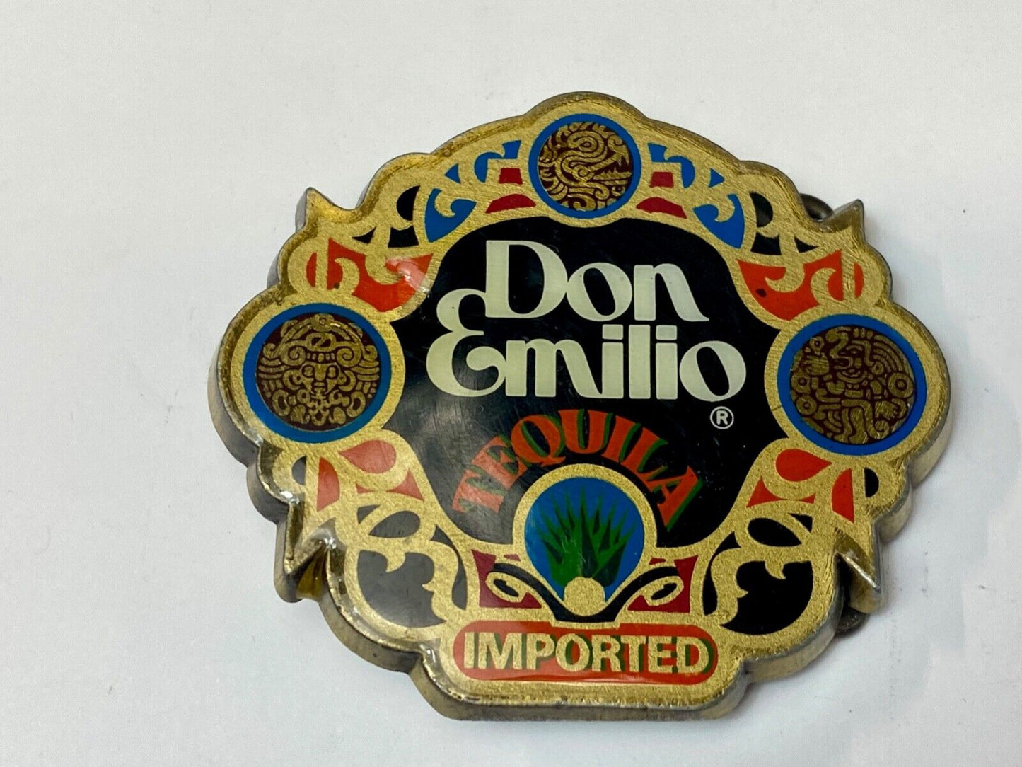 Vintage Don Emilio Belt Buckle Collectors Imported Tequila Advertising