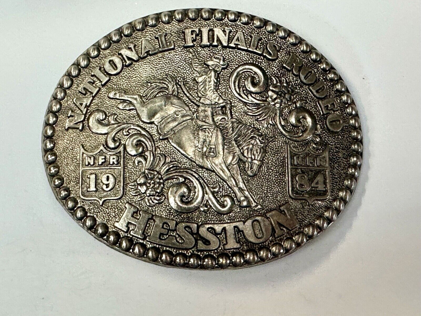 1984 Hesston National Finals Rodeo NFR Limited Edition Collectors Belt Buckle