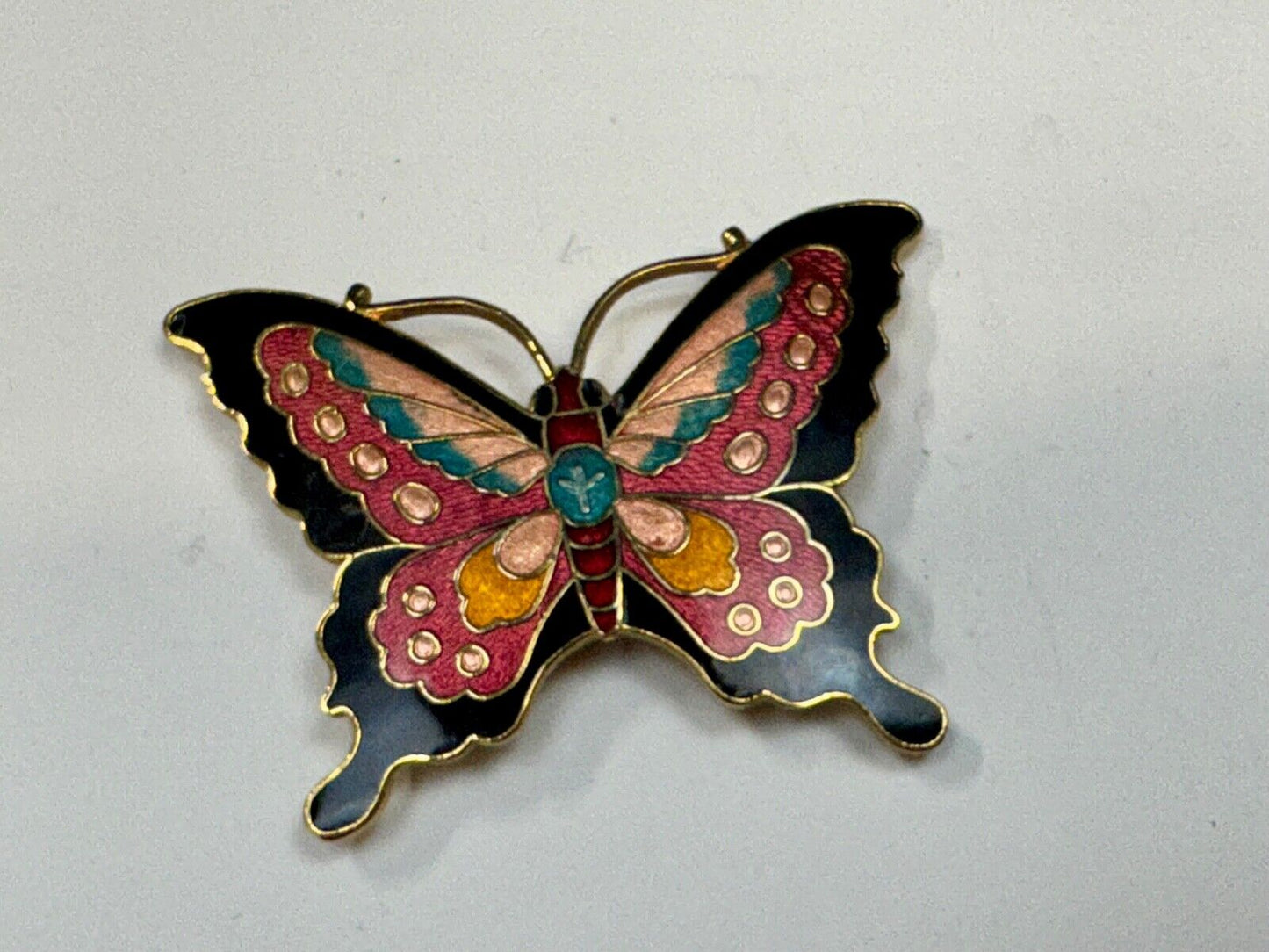 Beautiful India Inspired colorful butterfly shaped belt slide scarf clip
