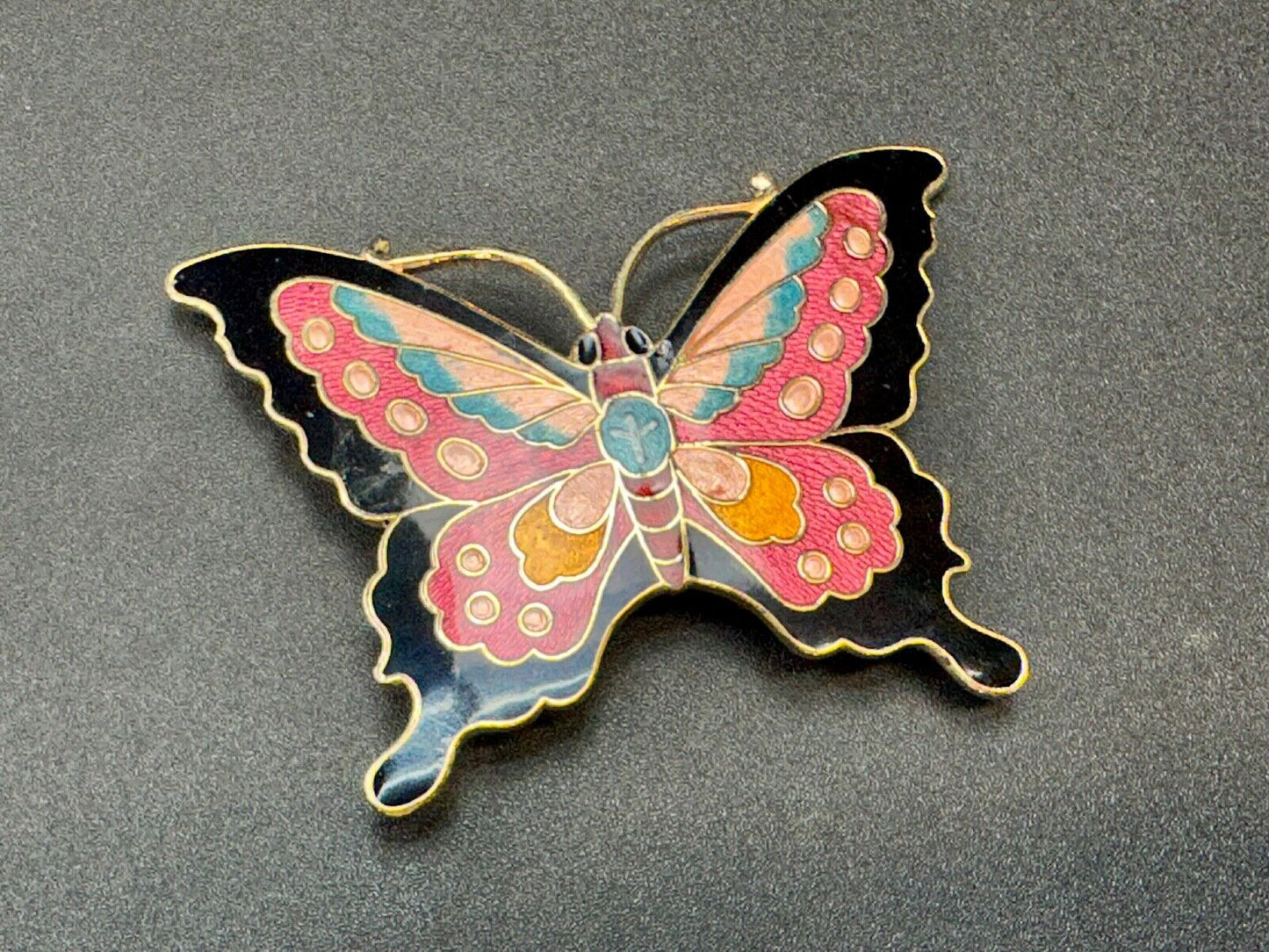 Beautiful India Inspired colorful butterfly shaped belt slide scarf clip