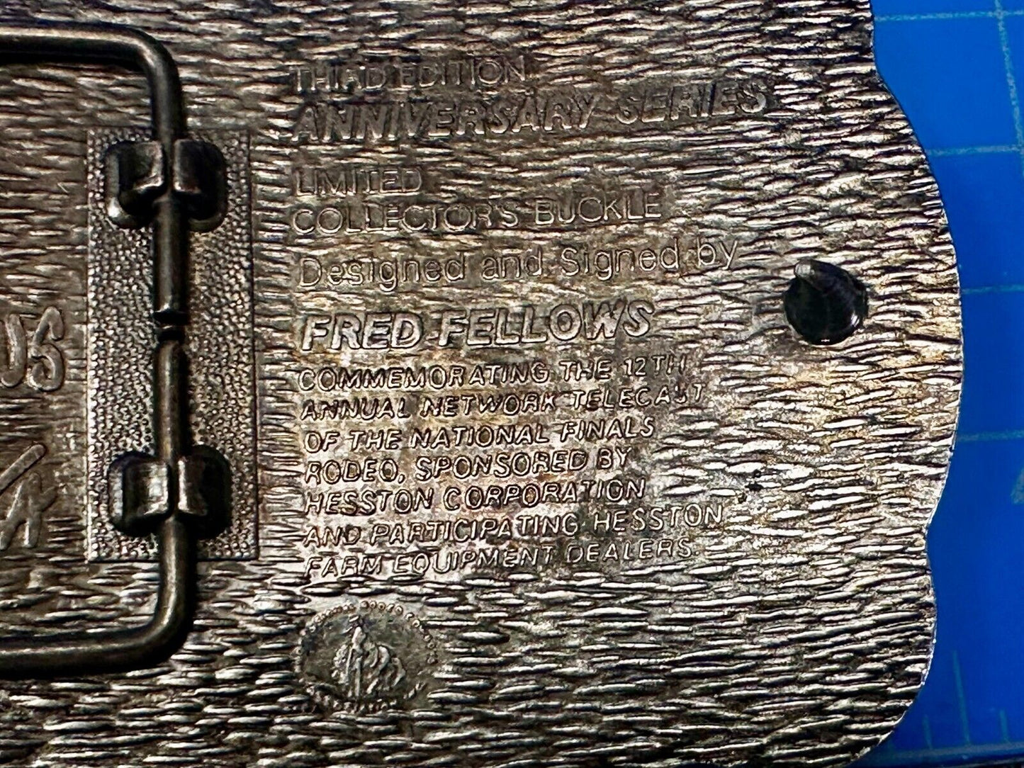 1985 Hesston NFR National Finals Rodeo Cowboys Western Belt Buckle