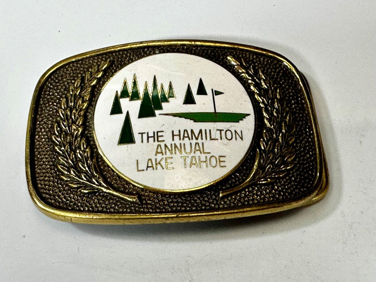 The Hamilton Health Center Annual Golf Tournament Lake Tahoe Belt Buckle