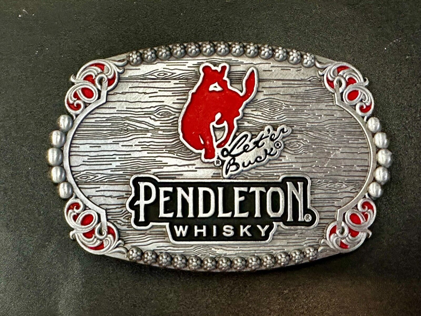 2023 Pendleton Whiskey Let'er Buck Rodeo Cowboy Montana Silversmiths Belt Buckle