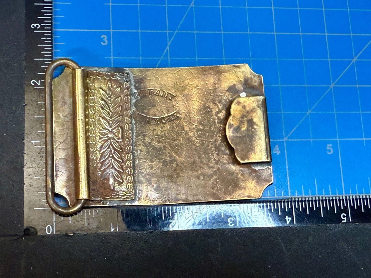TEXAS Railroad Train Engine TIFFANY NY Wells Fargo & Company Belt Buckle
