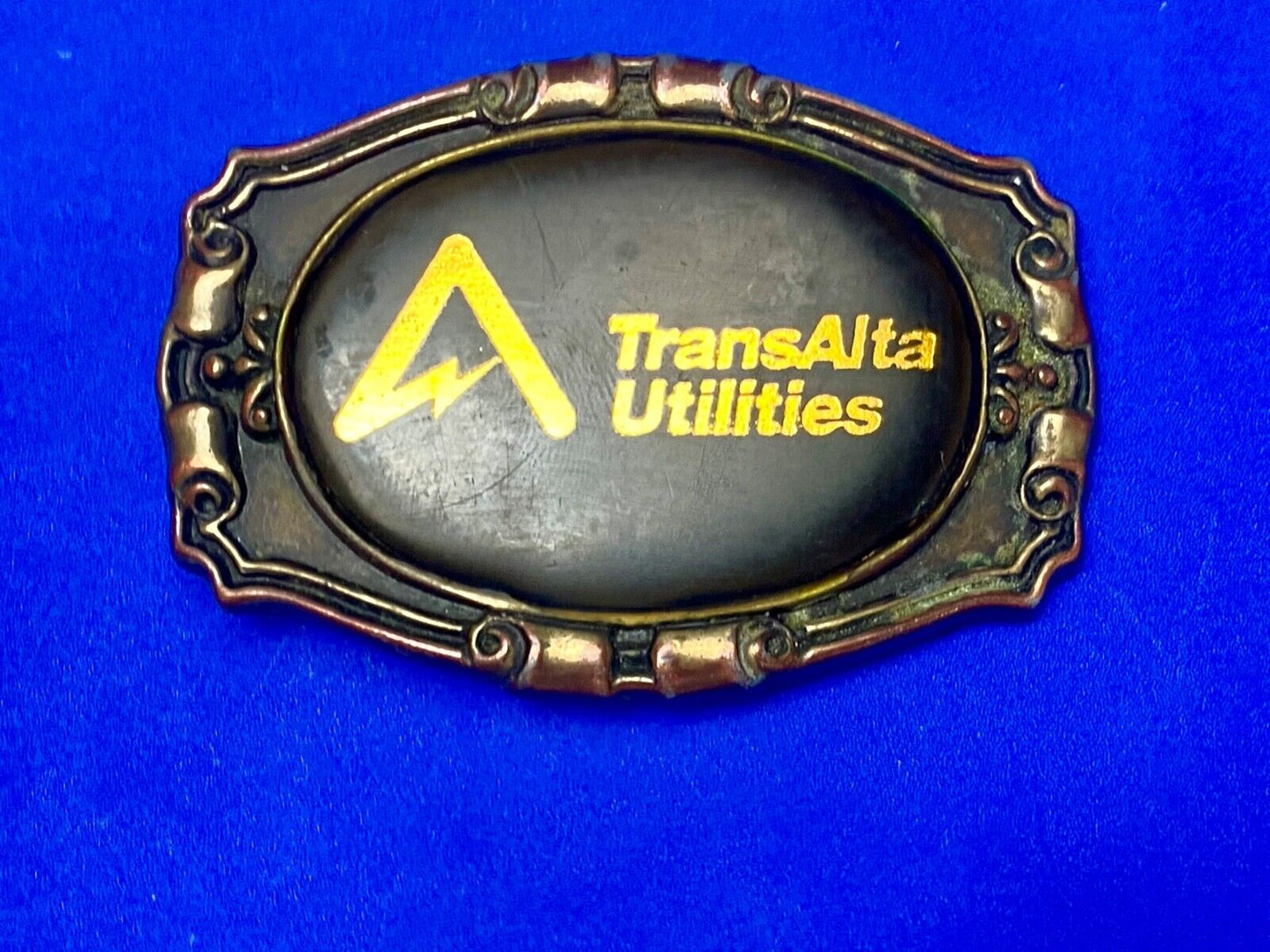 Trans Alta Utilities company western framed shipping co belt buckle