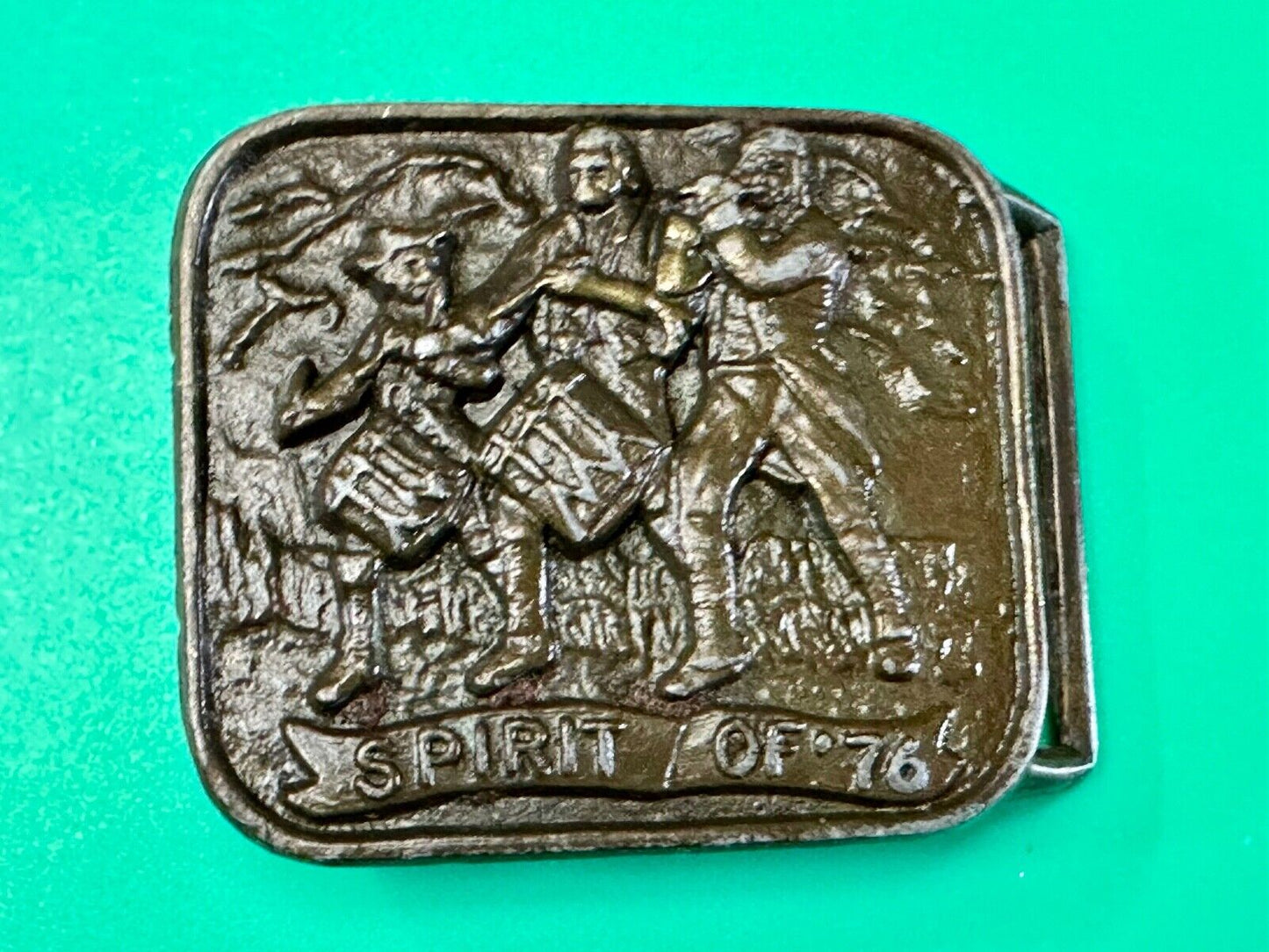 The Spirit of 76 - Patriotic American Bicentennial Marching Band belt buckle