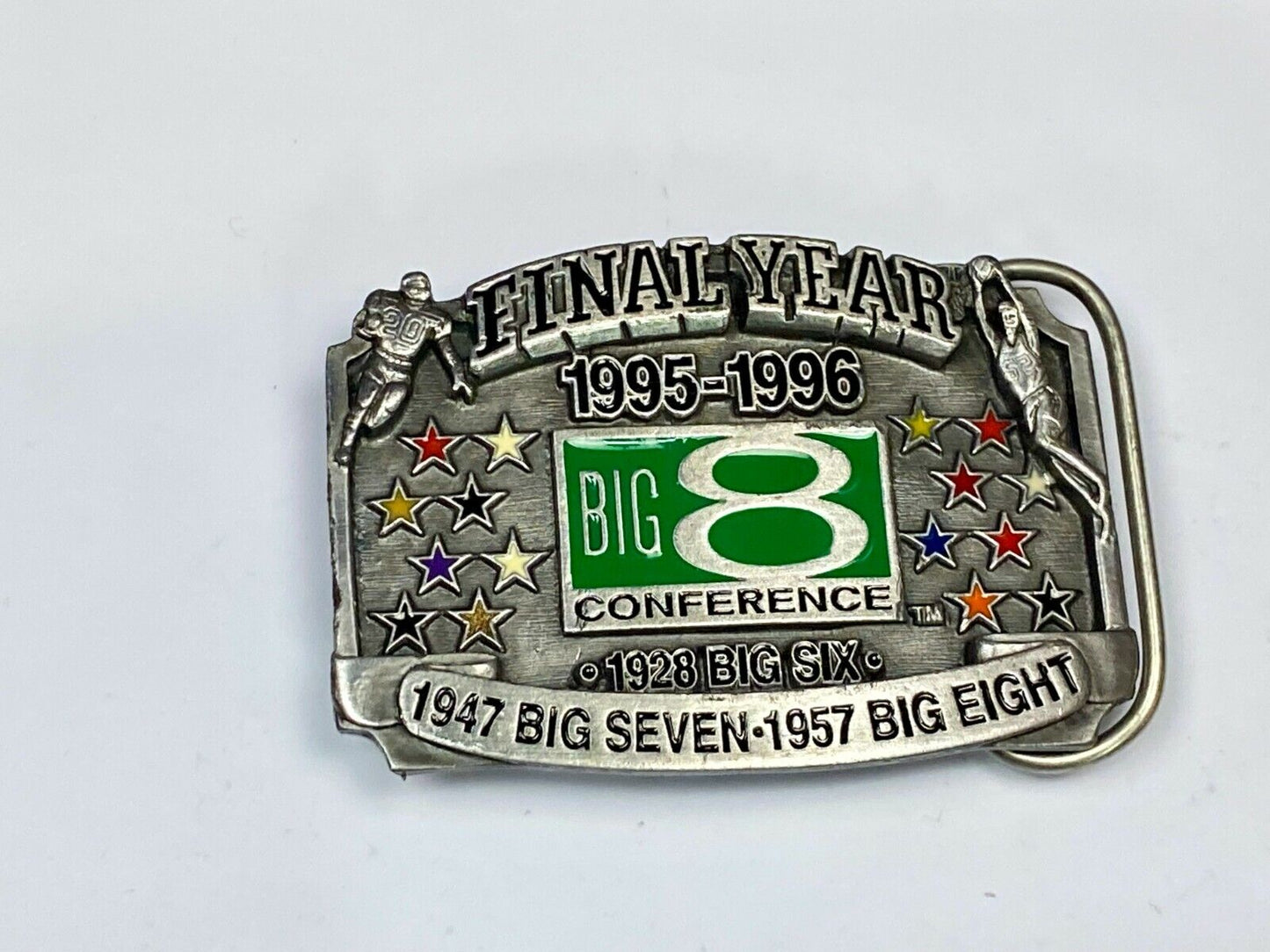 Big 7 Big 8 Conference 1995 - 1996 The Final Years Football History Belt Buckle