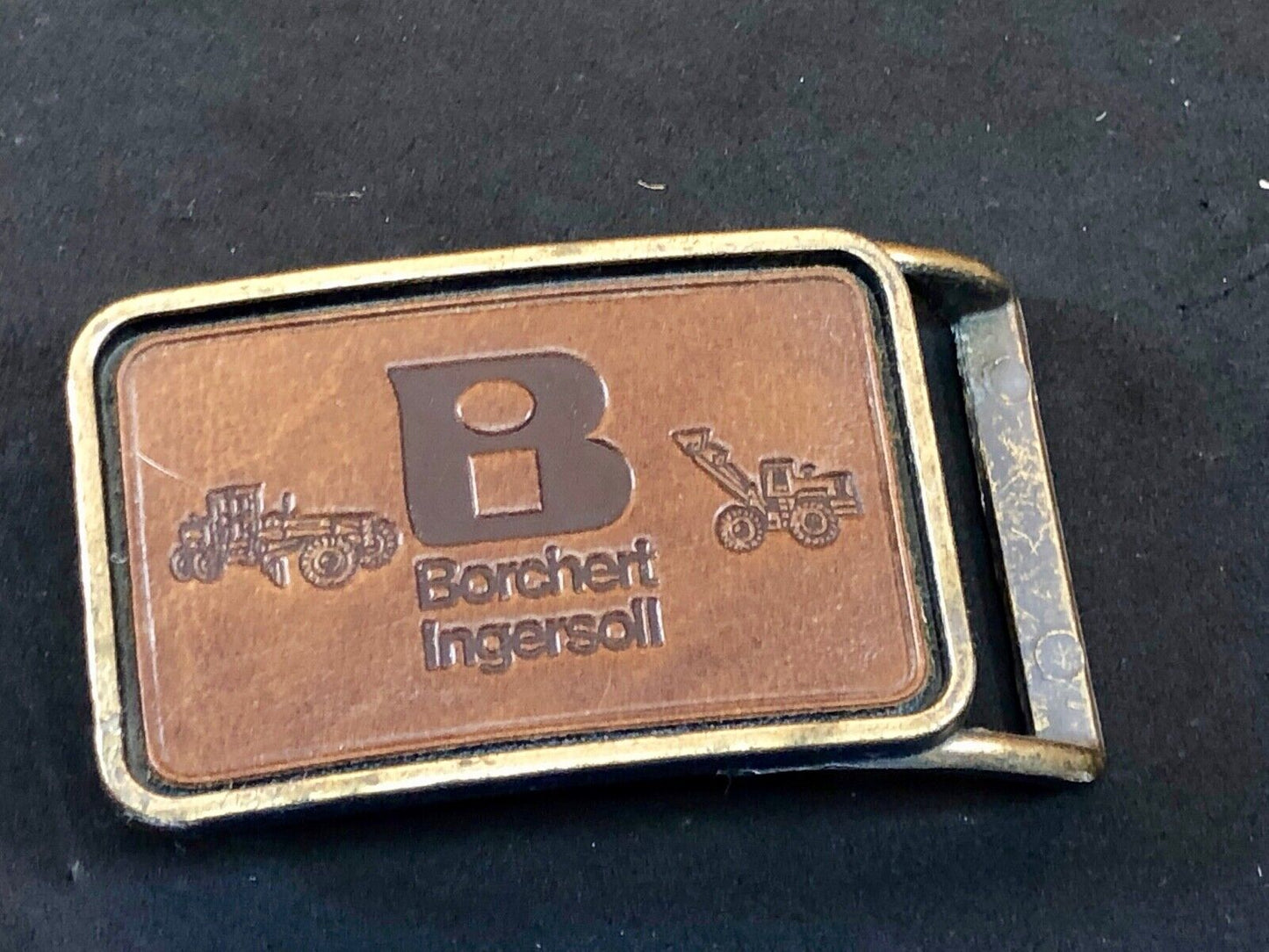 Barchent Ingersoll company logo farming? leather belt buckle
