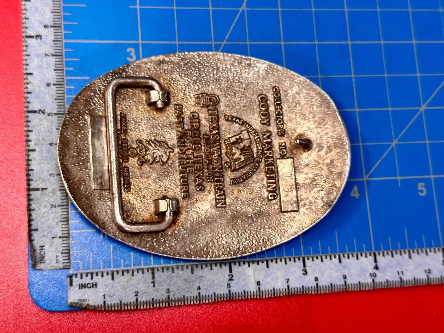 Texas State Sesquicentennial 150 year celebration solid brass ADM belt buckle