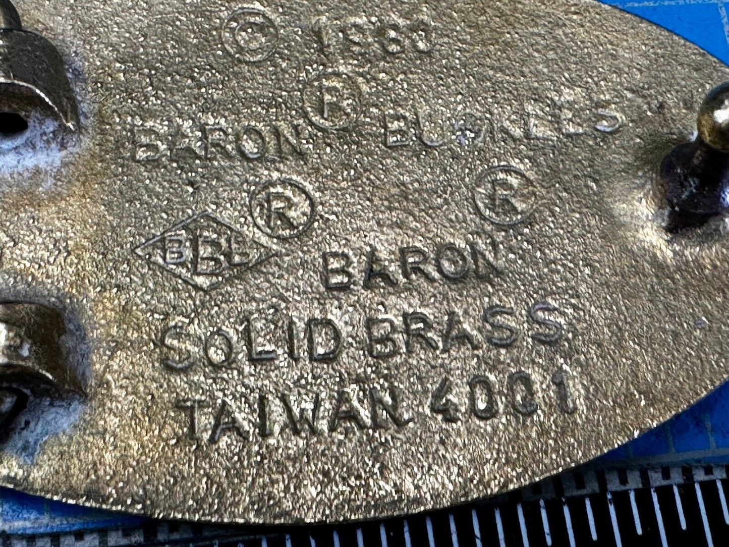 Baron Buckles NRA National Rifle Association Solid Brass oval Belt Buckle