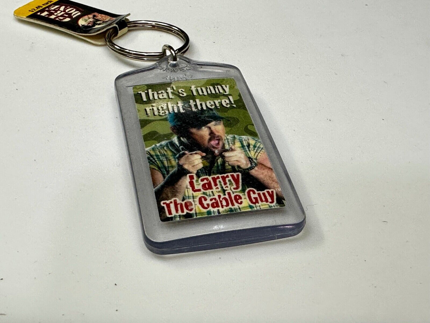 That's Funny Right There Larry The Cable Guy NOS Green Color Keychain Key Ring