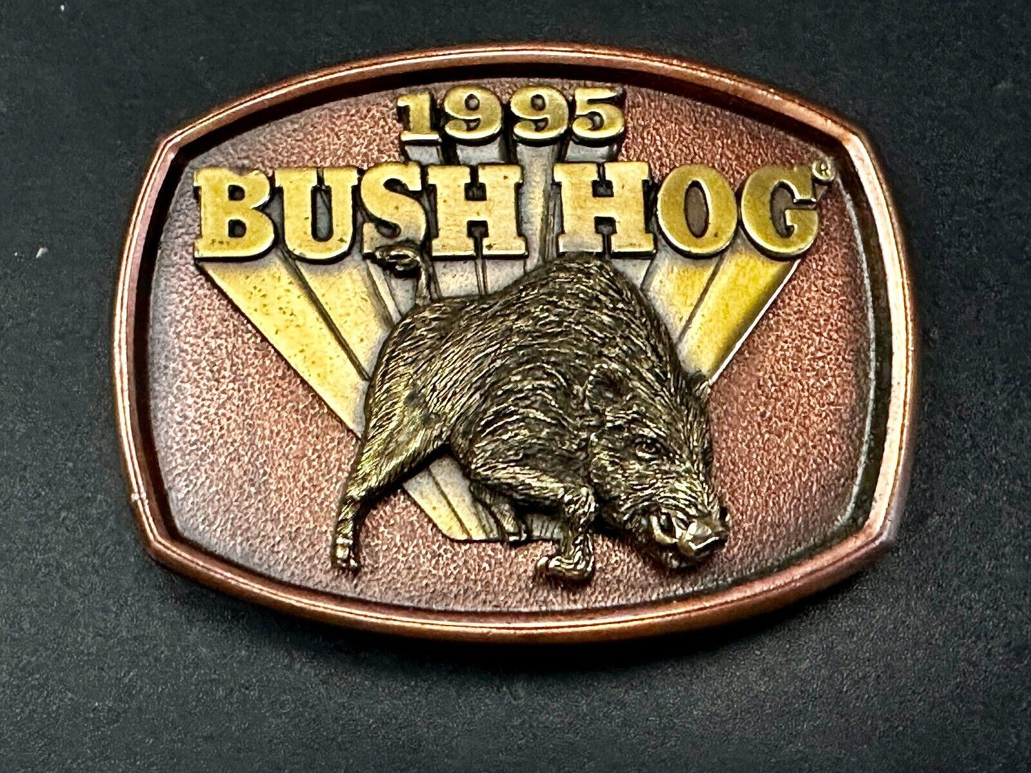 1995 Bush Hog Vintage Farm Agriculture Lawn Care Belt Buckle By Spec Cast