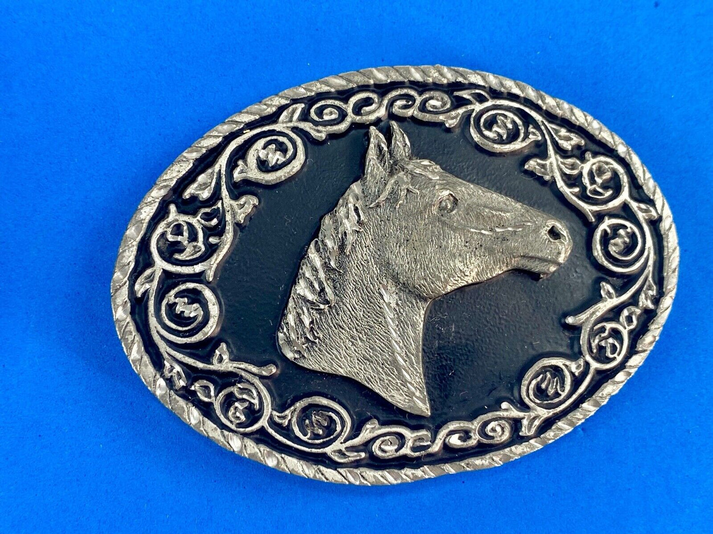 1997 horse bust head western belt buckle CSSC DC 9002