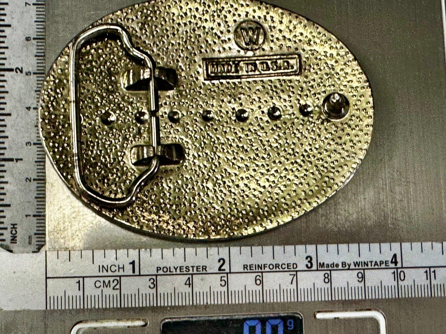 Beautiful Rose Flower Swirl Etched Design Mixed Metal Belt Buckle by W