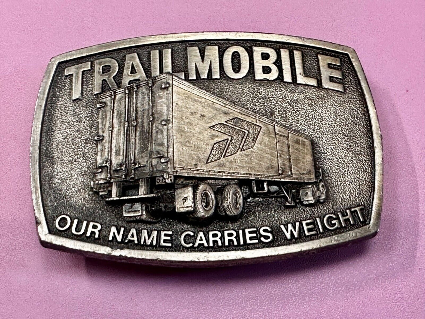 Trailmobile Our Name Carries Weight Semi Truck Long Haulers Trucker Belt Buckle