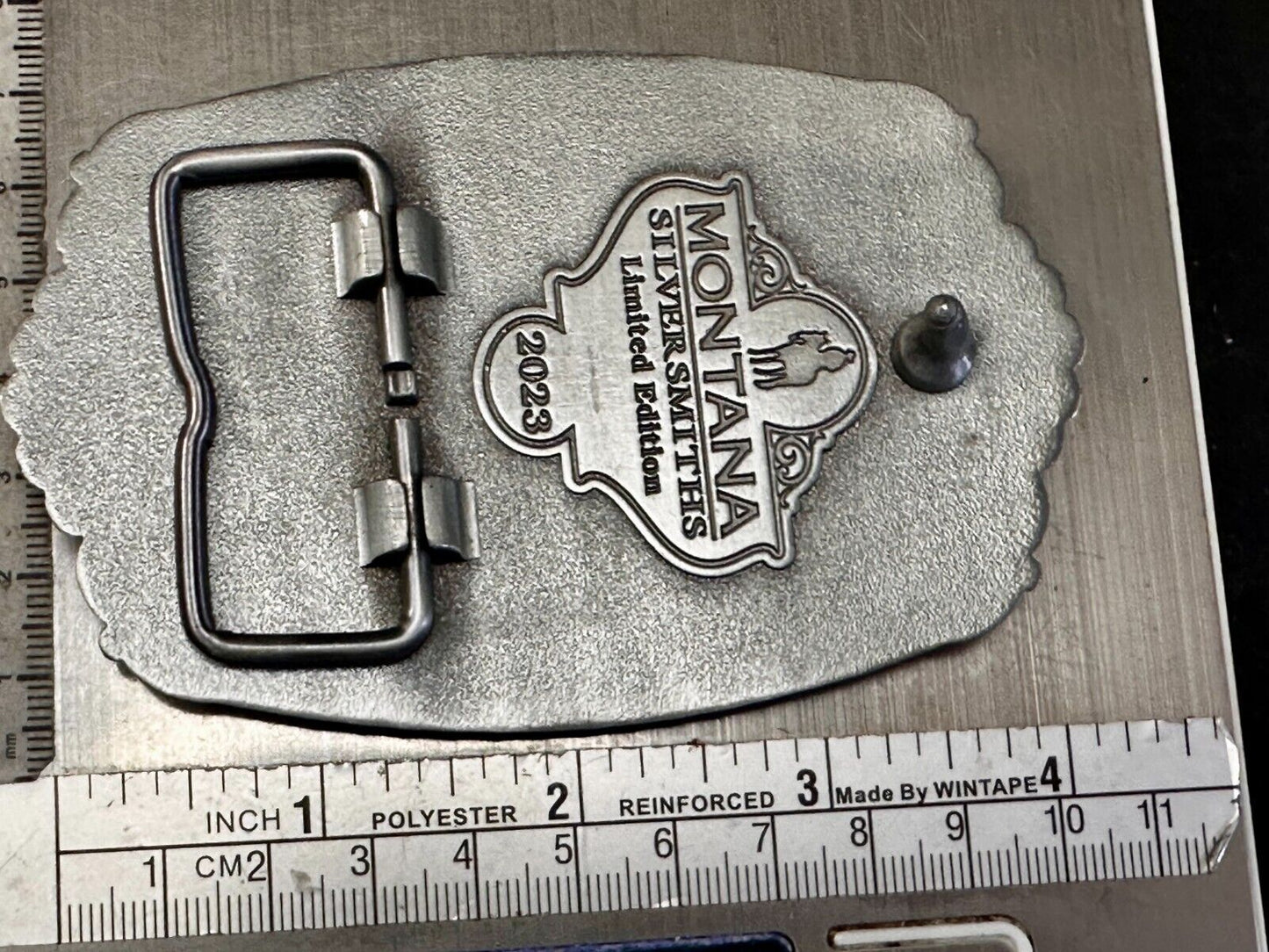 2023 Pendleton Whiskey Leter Buck Rodeo Cowboys Montana Silversmiths Belt Buckle