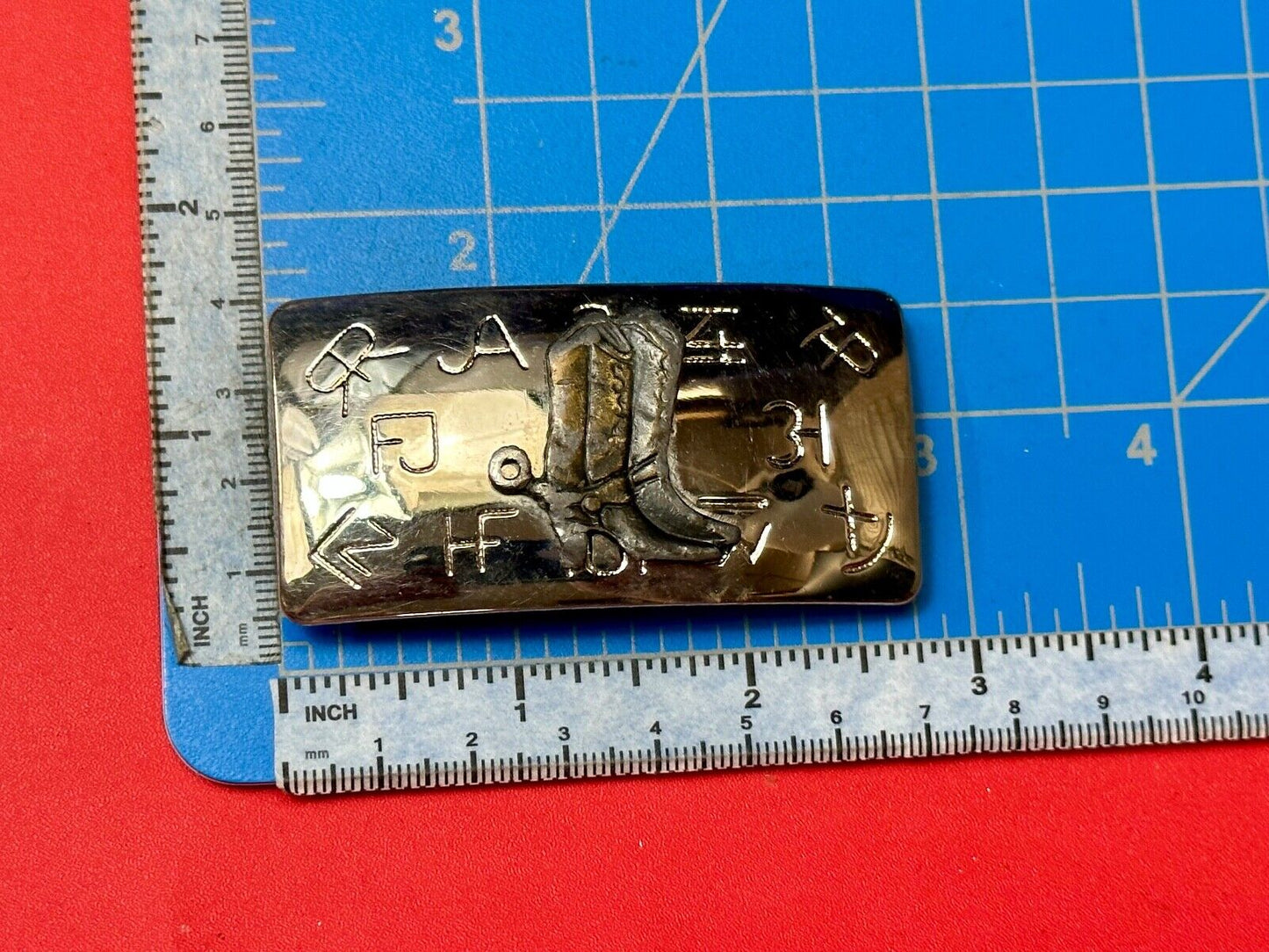 Vintage Chambers cowboy boots western cowboys cowgirls belt buckle