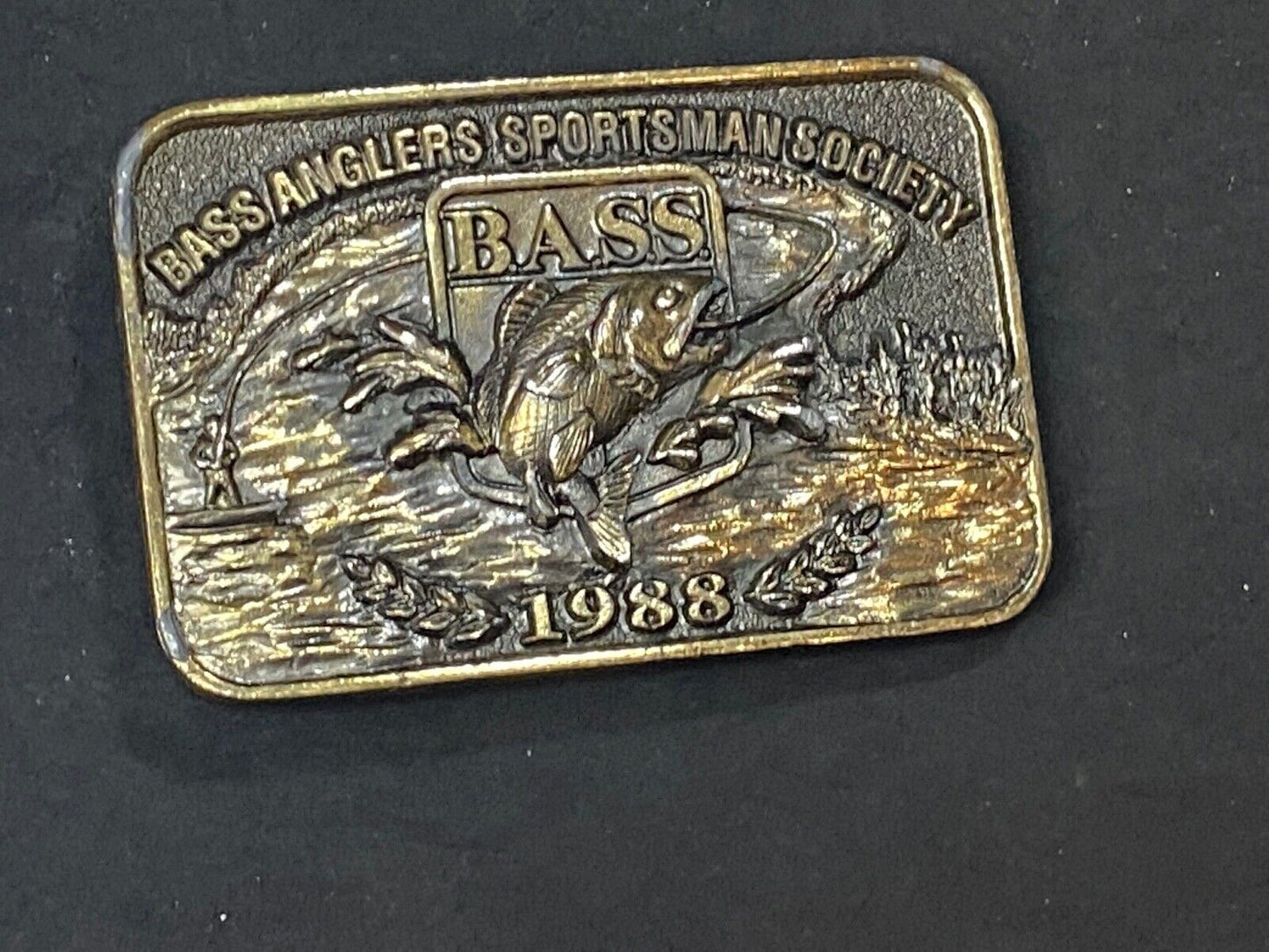 1988 Bass Anglers Sportsman Society Limited Great American Belt Buckle