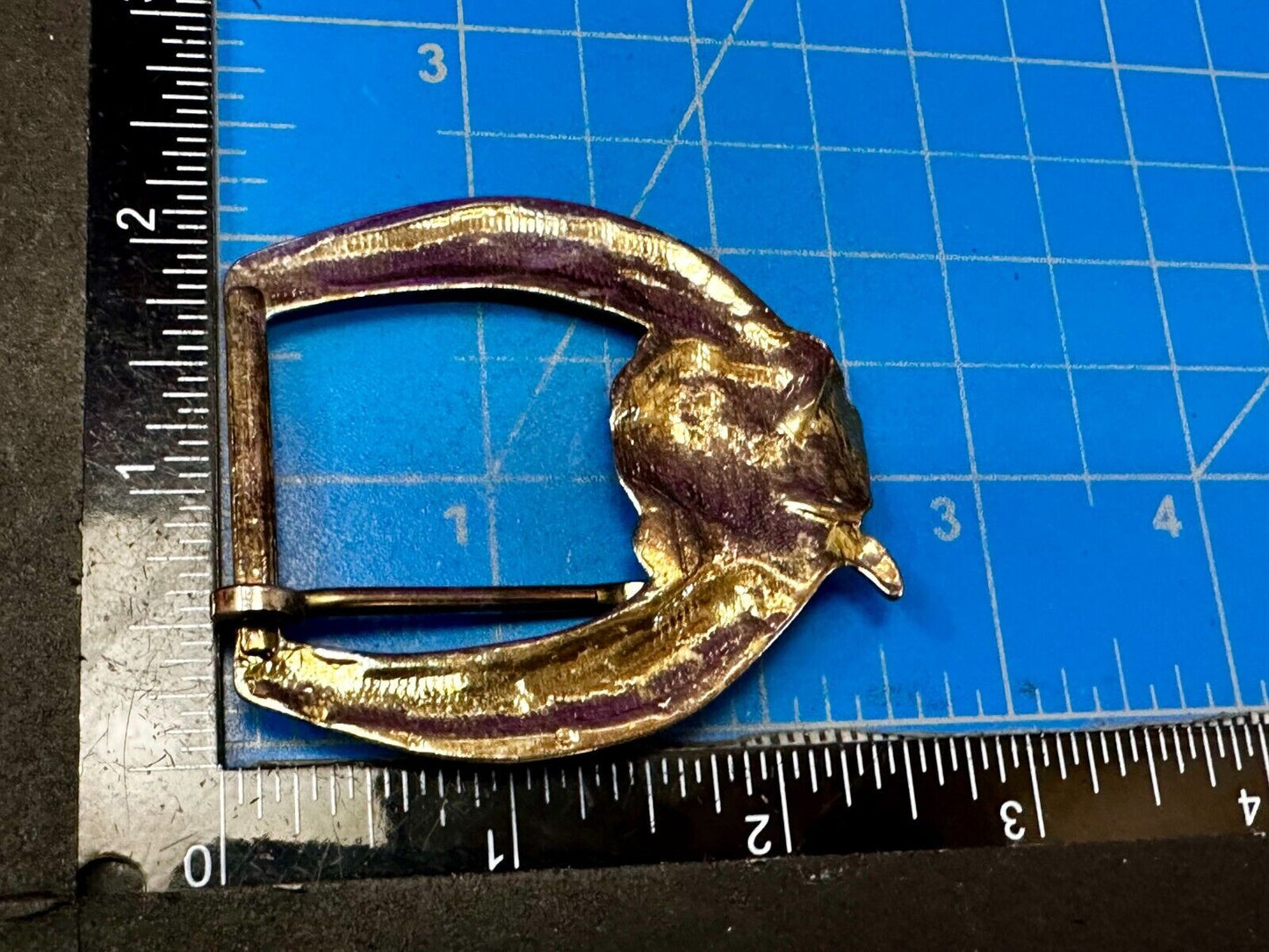 Thick Figural Flower Theme - Vintage Gold Tone Replacement Dress Belt Buckle