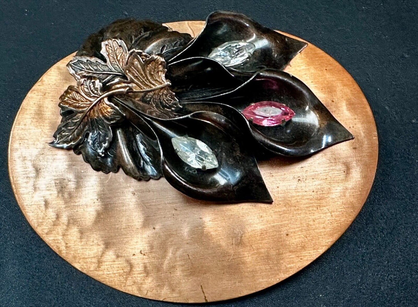 Beautiful Artisan Lilly Flower Sash Multiple Rhinestone Accented Belt Buckle