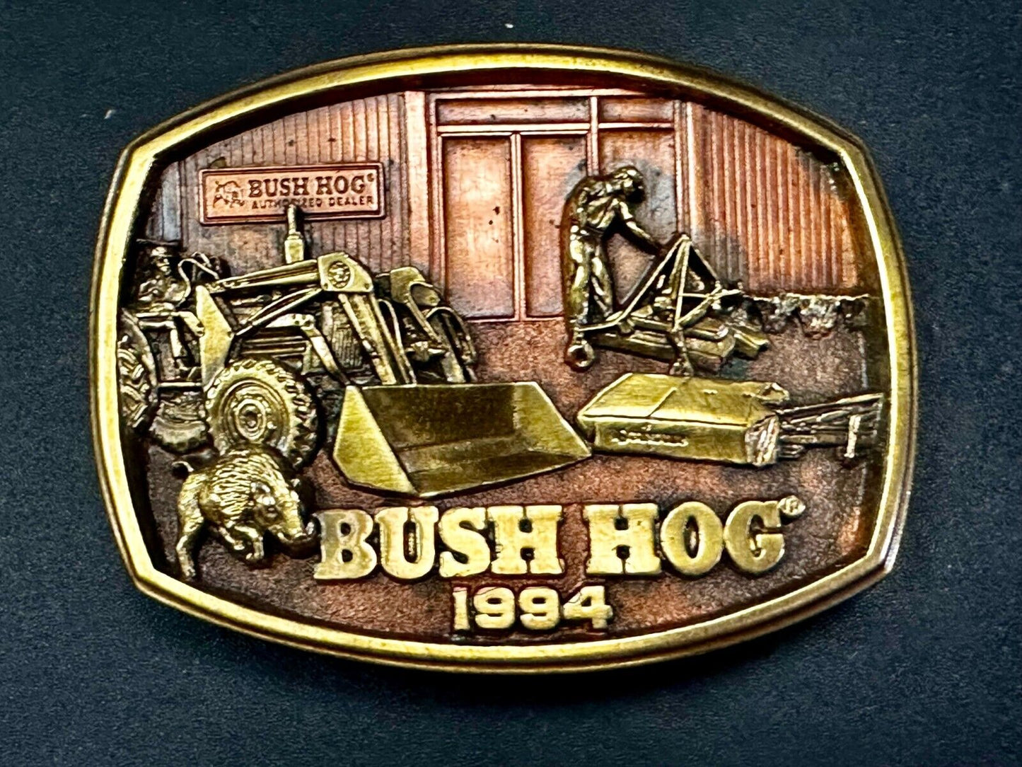 1994 Bush Hog The Legend Agriculture Machine Co. Commemorative Belt Buckle