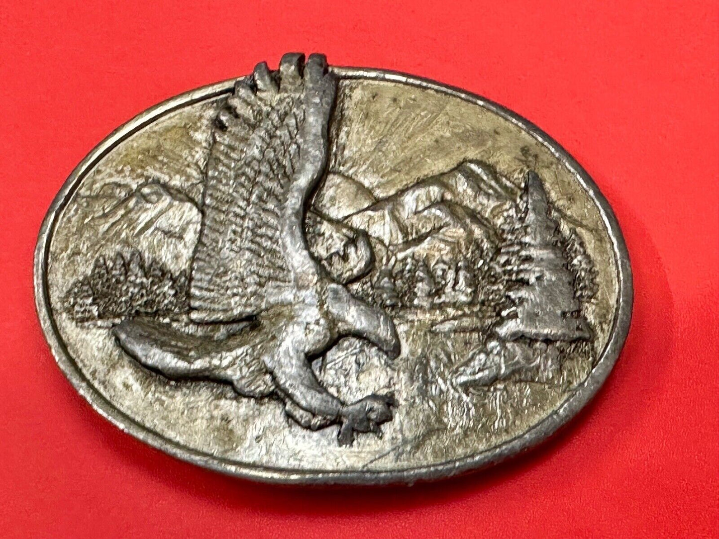 Attacking Eagle Vintage 1982 O-10 pewter siskiyou belt buckle