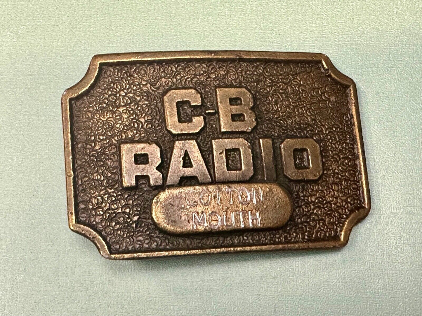 Vintage CB Radio Semi Big rig drivers Tiffany Studio belt buckle - engraved