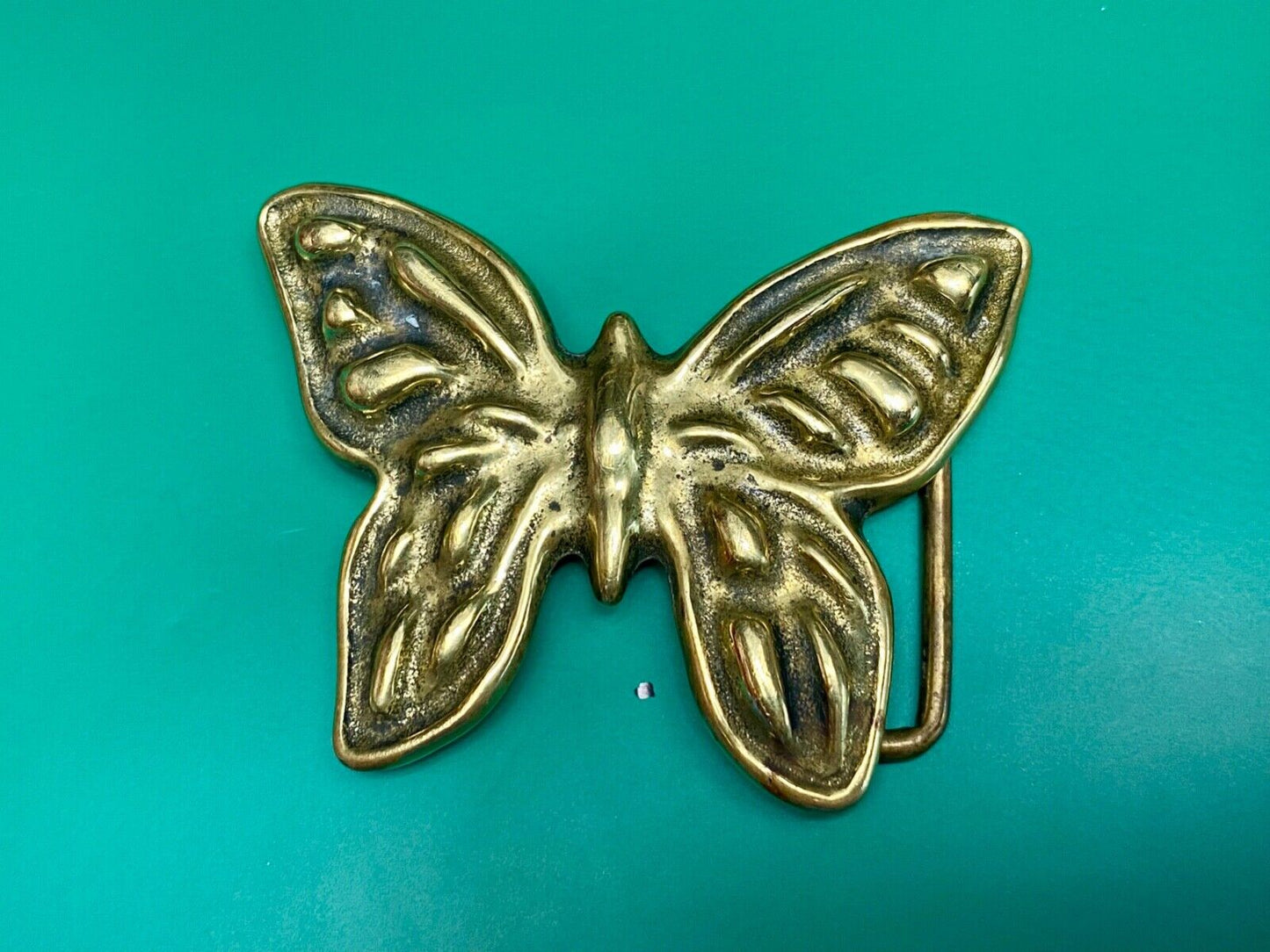Beautiful Hippy Hobo style solid brass cut out ornate belt buckle